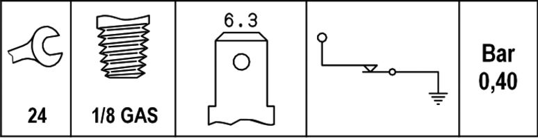 Датчик Давл. масла Toyota (HELLA 6ZF 007 392-001)