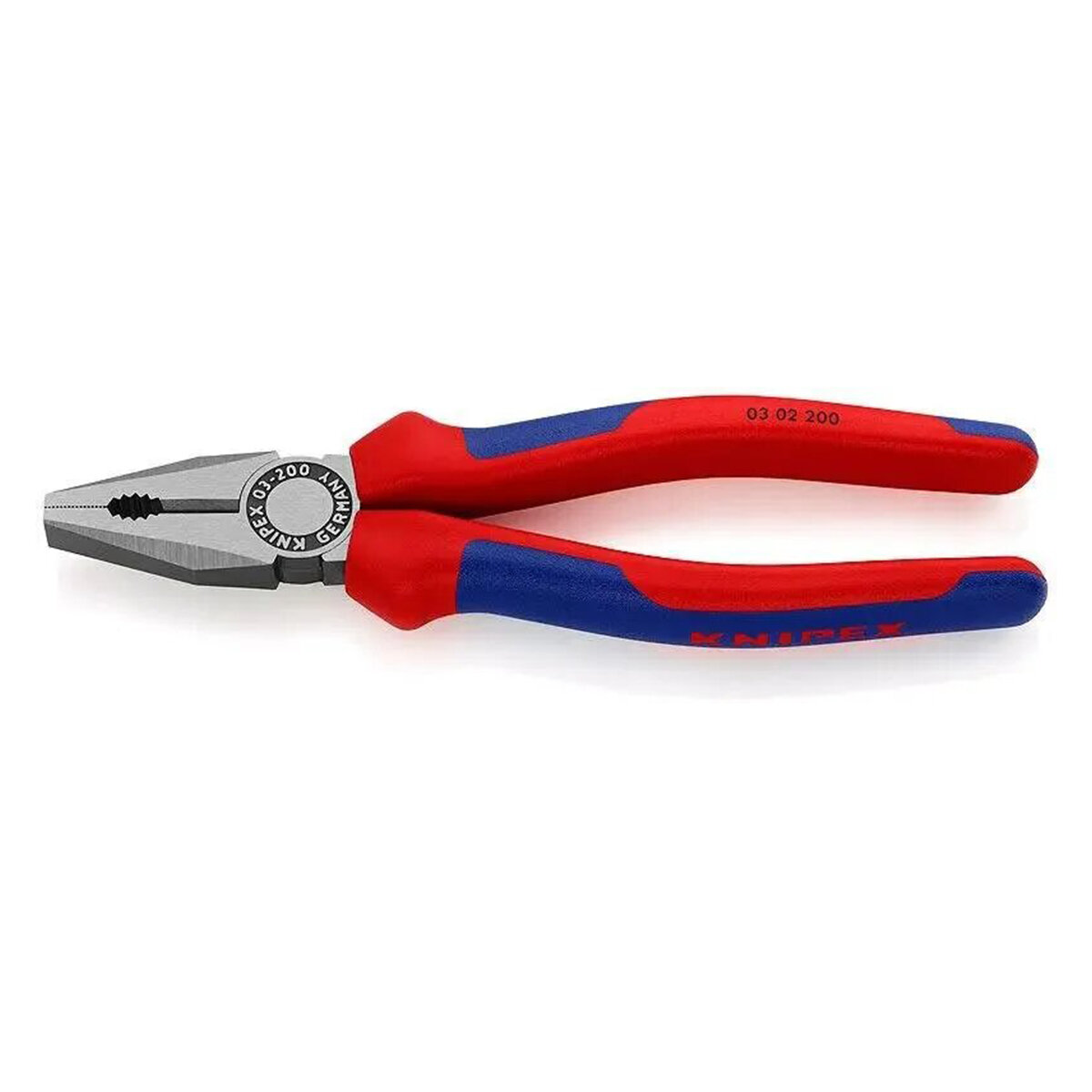 Плоскогубцы Knipex 03 02 200 (KN-0302200) длина 200 мм, красный/синий