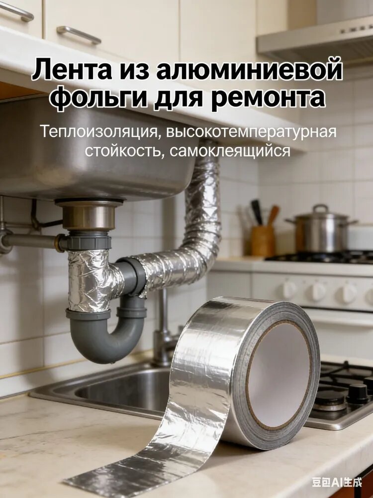 Термостойкий самоклеящийся комплект для ремонта утолщенной ленты из алюминиевой фольги
