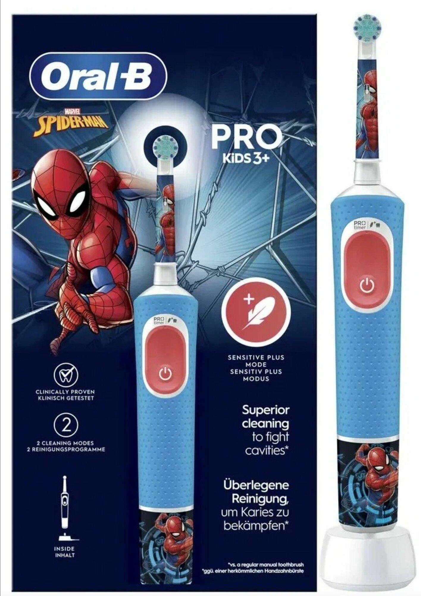 BRAUN ORAL-B Электрическая зубная щетка (3+ лет) D103.413.2K Spiderman тип 3708
