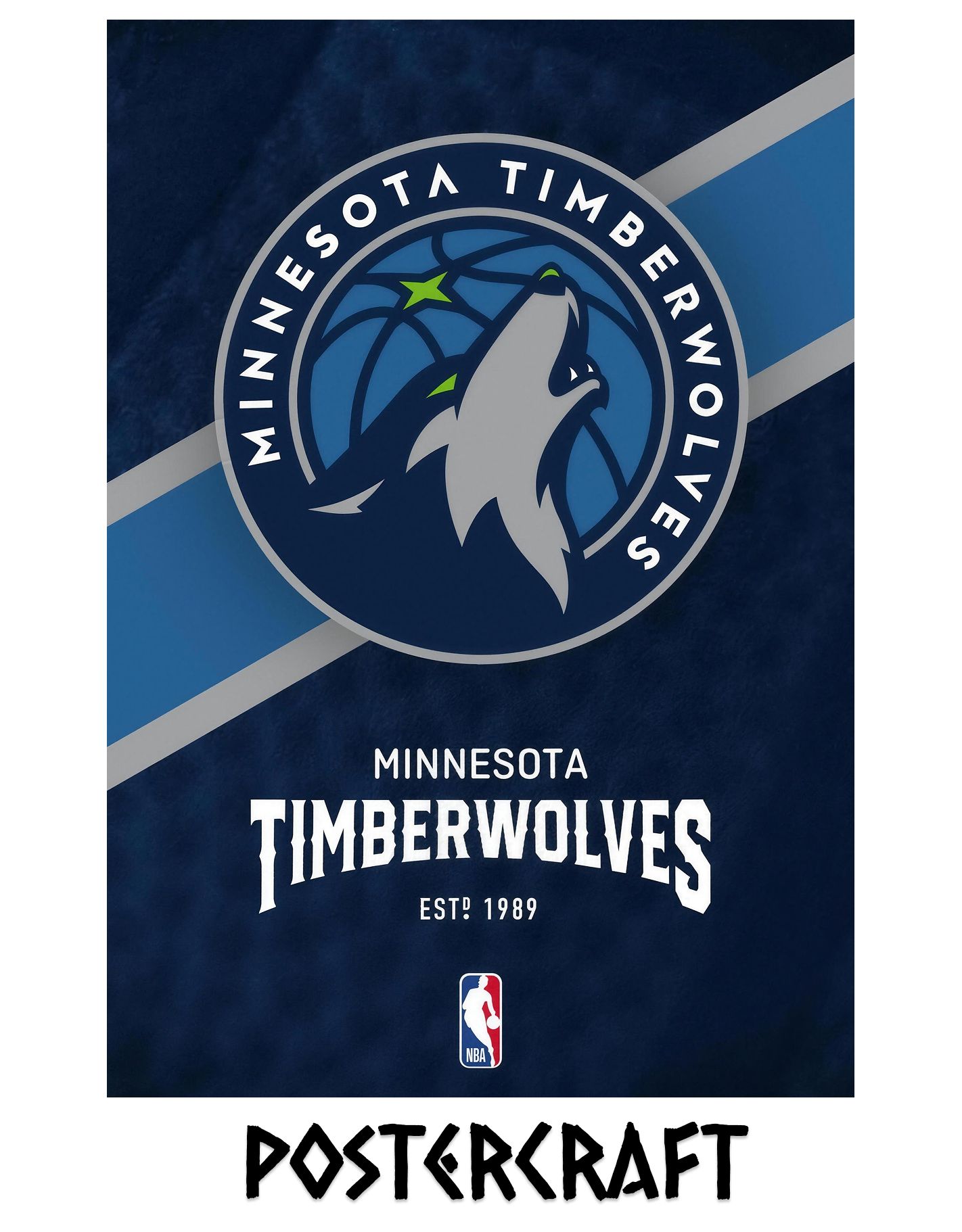 Постер Баскетбол "Minnesota Timberwolves" (Команды НБА / NBA), А3, глянцевый, 42х29.7см