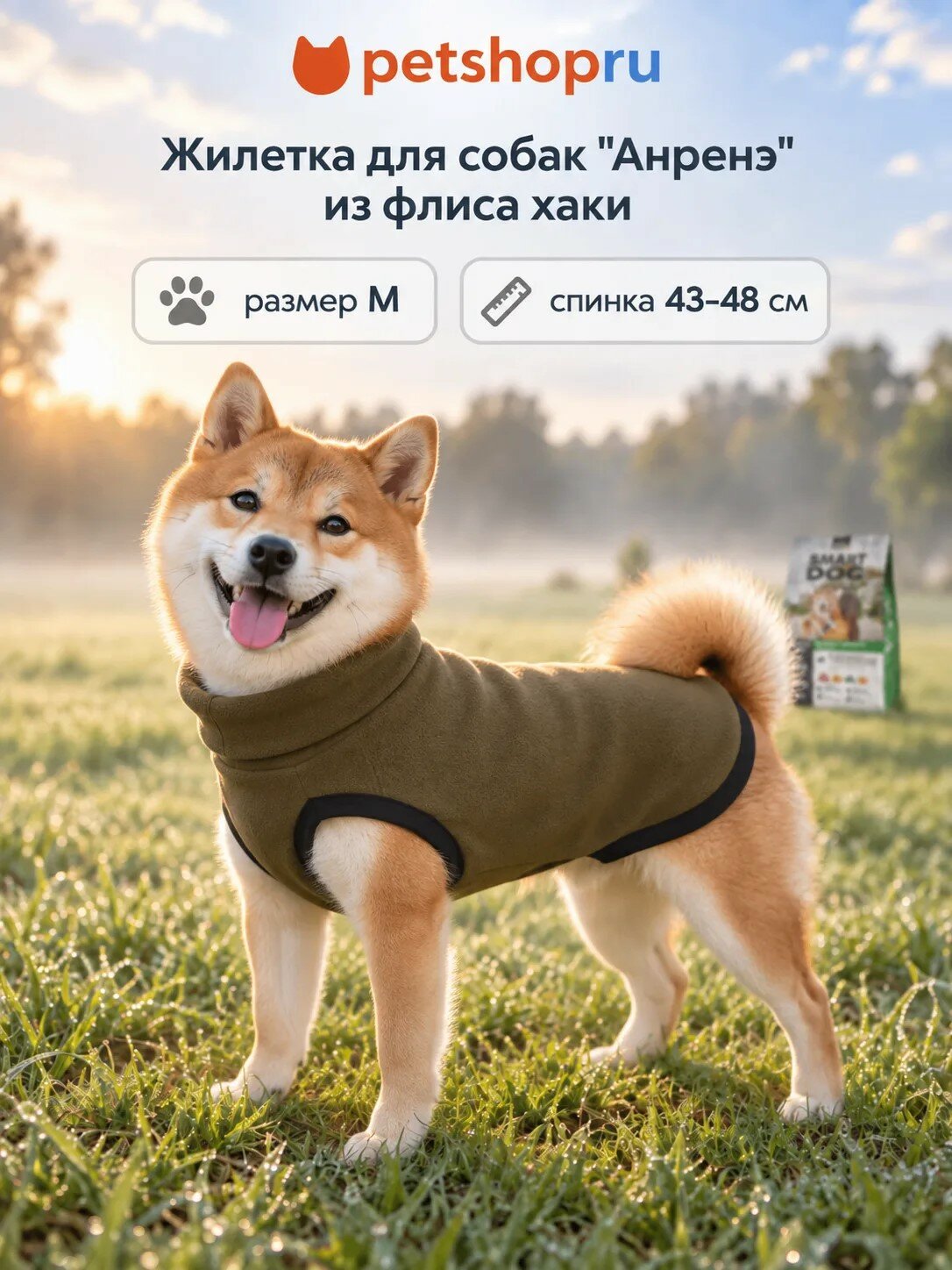 Tappi одежда Жилетка "Анренэ" из флиса, размер M, спинка 43-48, хаки
