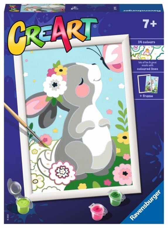 Набор для рисования Ravensburger CreArt Красивый кролик, рисование по номерам, для детей