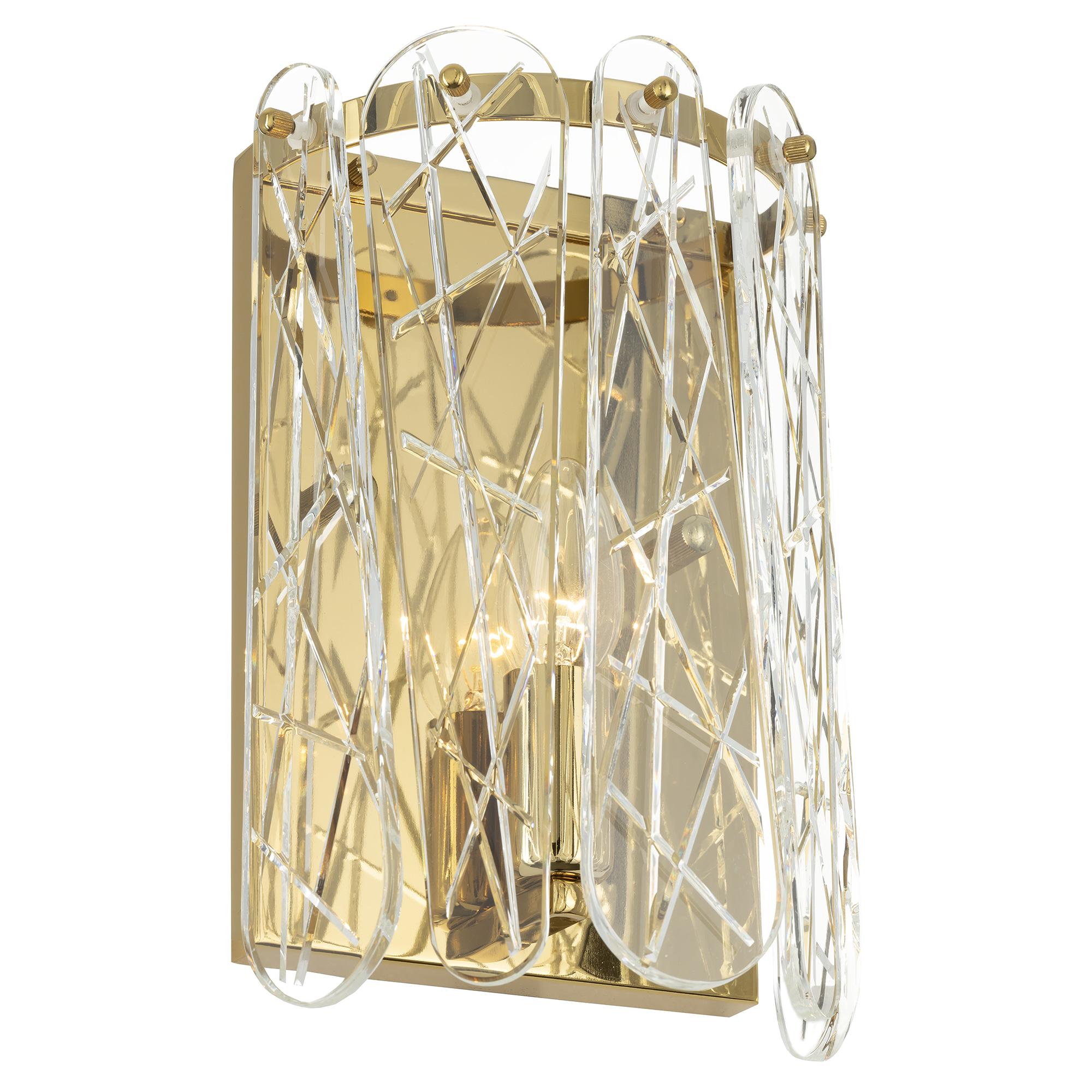 Бра Citilux Talla CL318412, E14, 60 Вт, золотой/прозрачный, арт-деко стиль