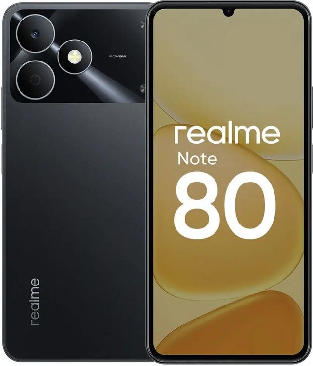 Смартфон Realme RMX5388 Note 80 128Gb 4Gb черный моноблок 3G 4G 6.74" 720x1600 Android 14 32Mpix 802.11 a/b/g/n/ac NFC GPS GSM900/1800 GSM1900