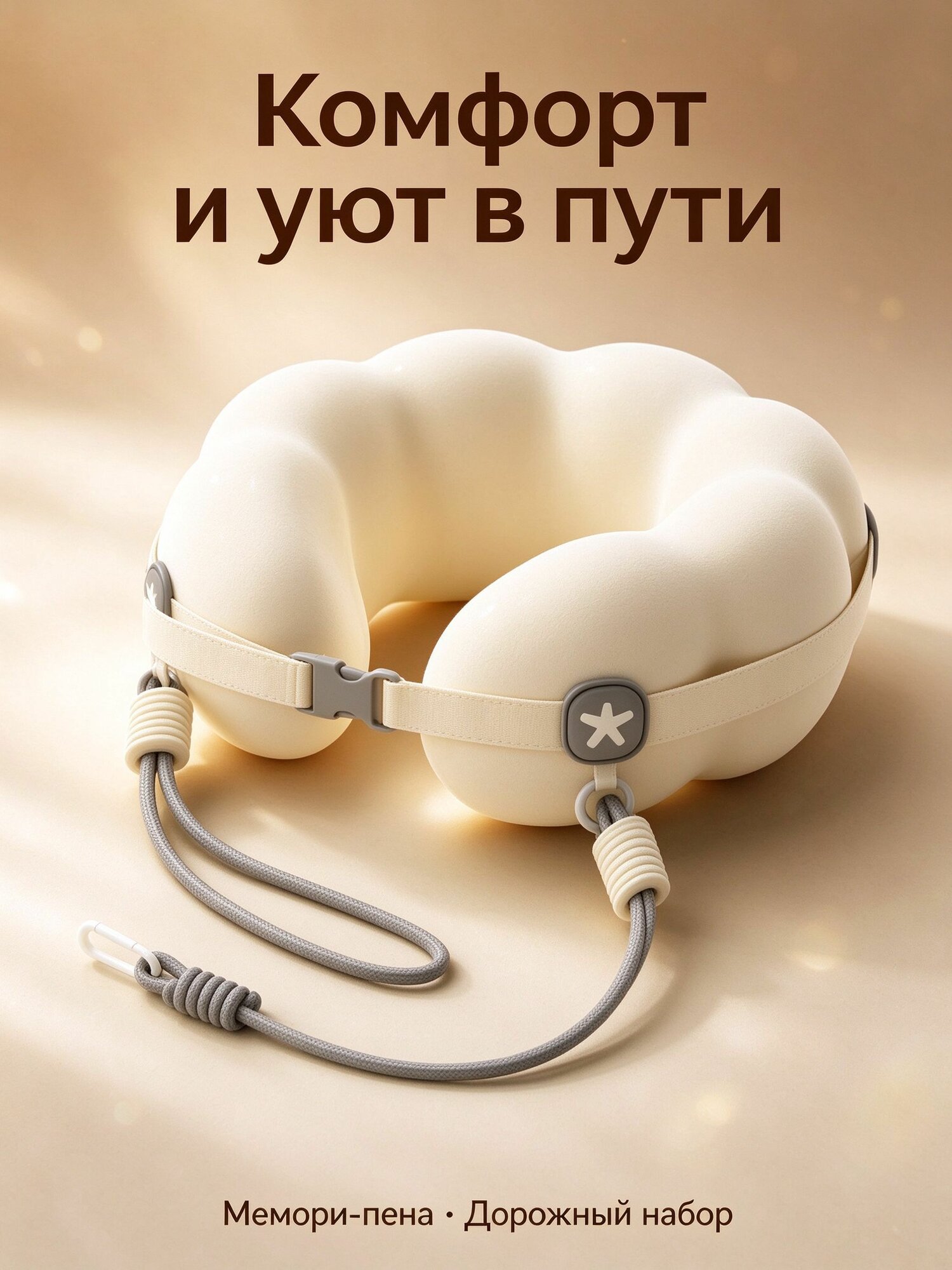 Дорожная подушка U с эффектом памяти, набор