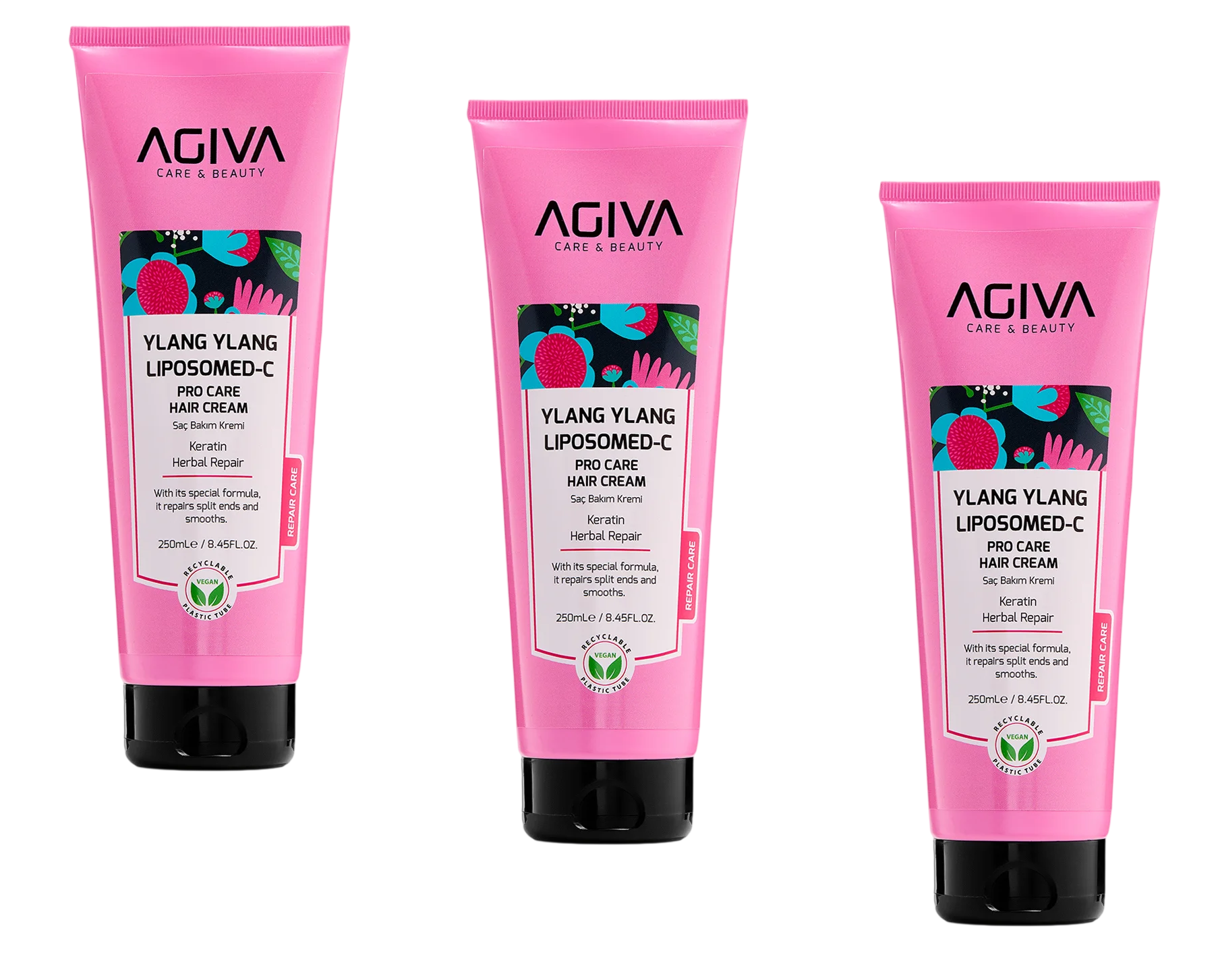 Крем-кондиционер Аgİva для волос Ylang Ylang Lipozom c Pro Care 250мл 3шт