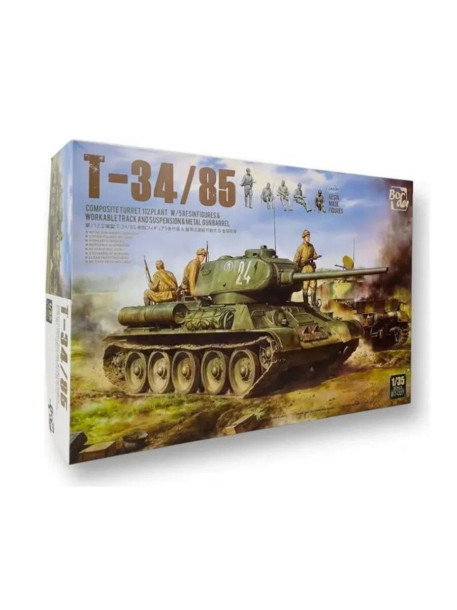 Border Model BT-027 Танк средний Т-34/85 масштаб 1:35, Тип Сборная модель