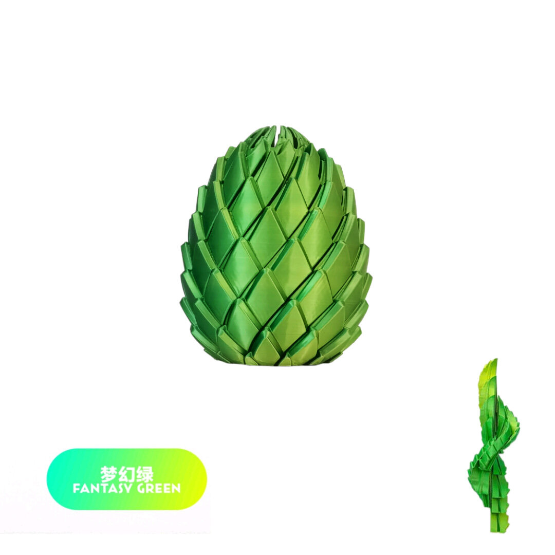 3D-печатное слайм-яйцо-антистресс Twisty Fidget Dragon Egg, декоративная фигурка.