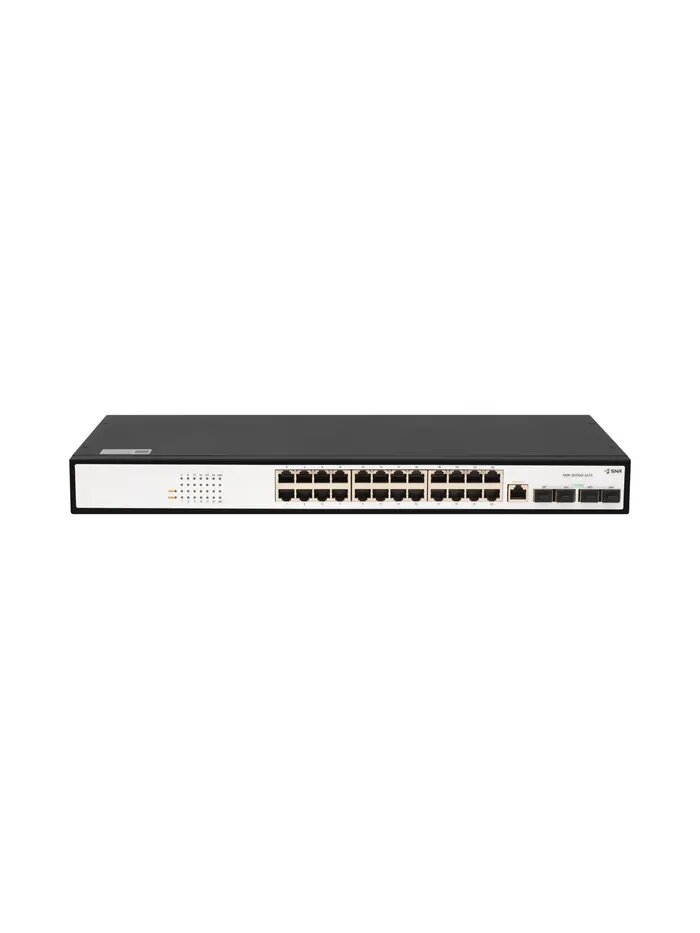 Коммутатор управляемый SNR SNR-S5110G-24TX уровня 2+, 24 порта 10/100/1000Base-T, 4 порта 1/10G SFP+, встроенный БП ~220V AC