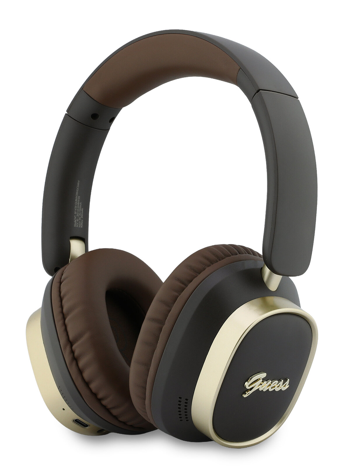 Беспроводные наушники Guess, накладные с шумоподавлением для микрофона ENC Bluetooth 5.4, коричневый