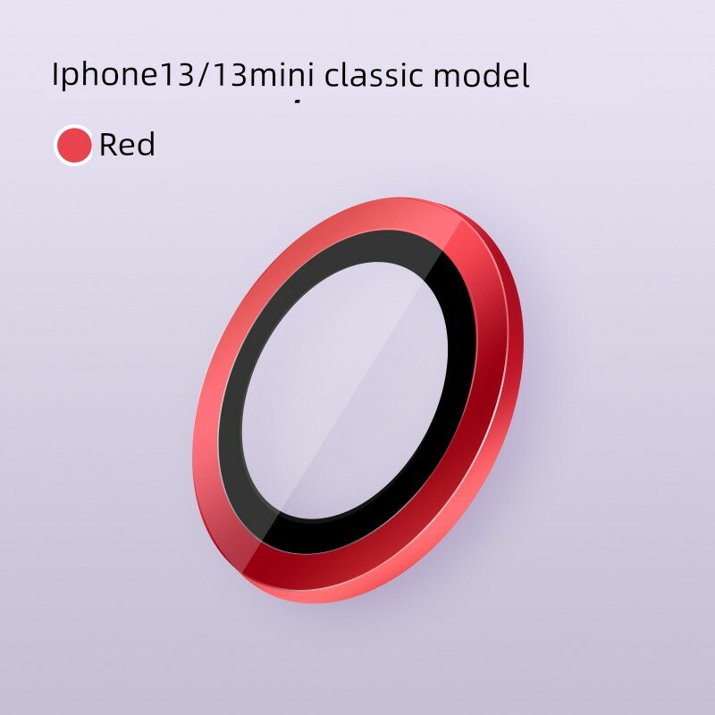 Ультра-тонкий сапфировый защитный экран для камеры iPhone 13/13 mini, красный, 2 штуки