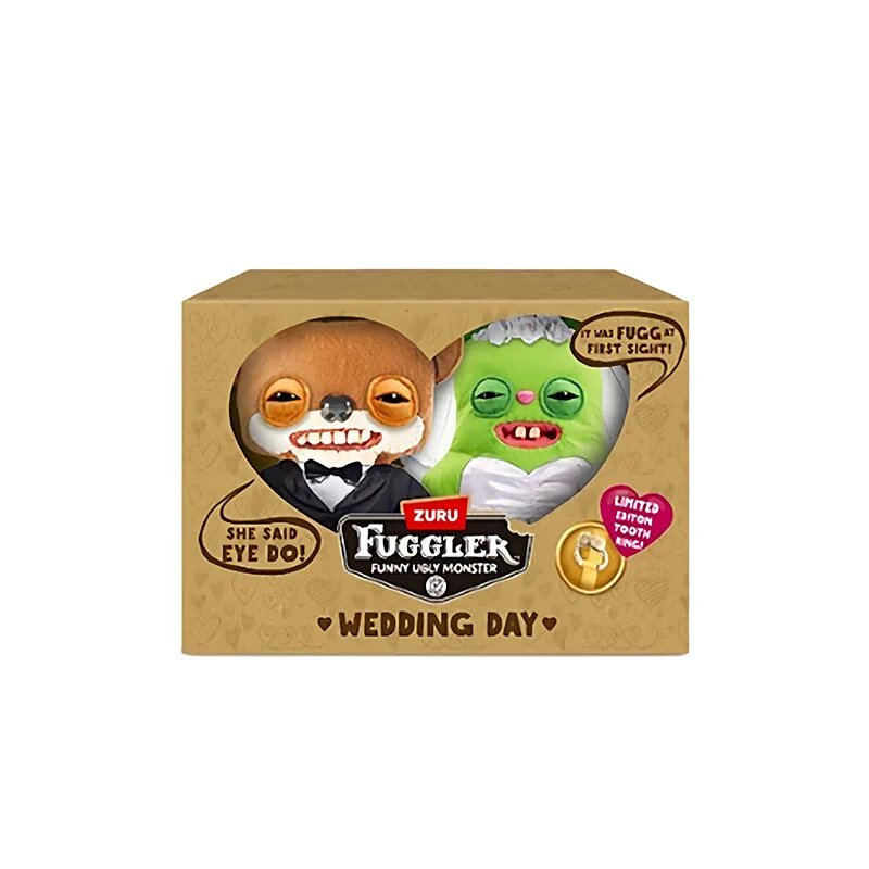 Fuggler Серию Монстр Жених Плюшевая Кукла, Уникальная Собирательная Игрушка для Тематики Свадьбы