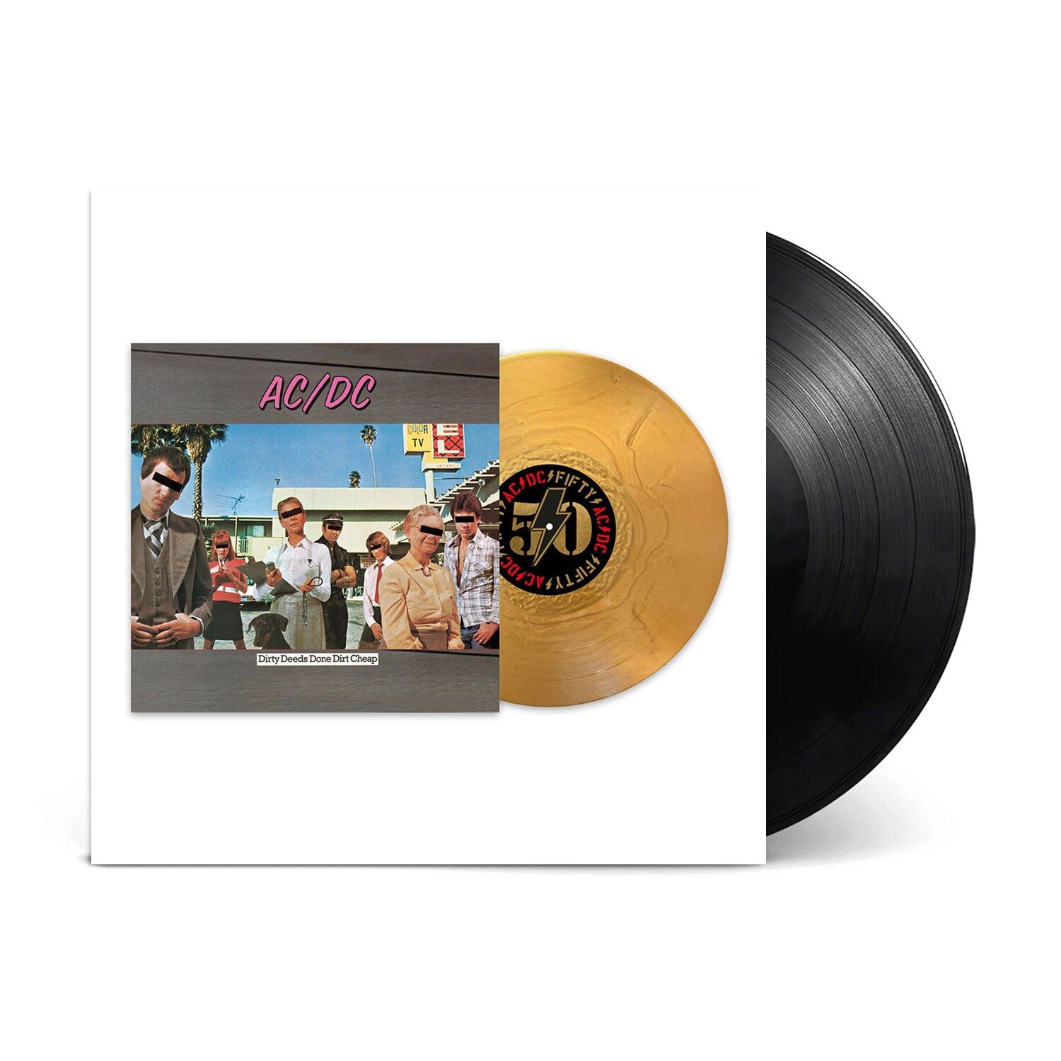 Виниловая пластинка AC/DC - Dirty Deeds Done Dirt Cheap Пластинки, LP, Album, Limited Edition, 180g, 50th Anniversary, Gold Новый