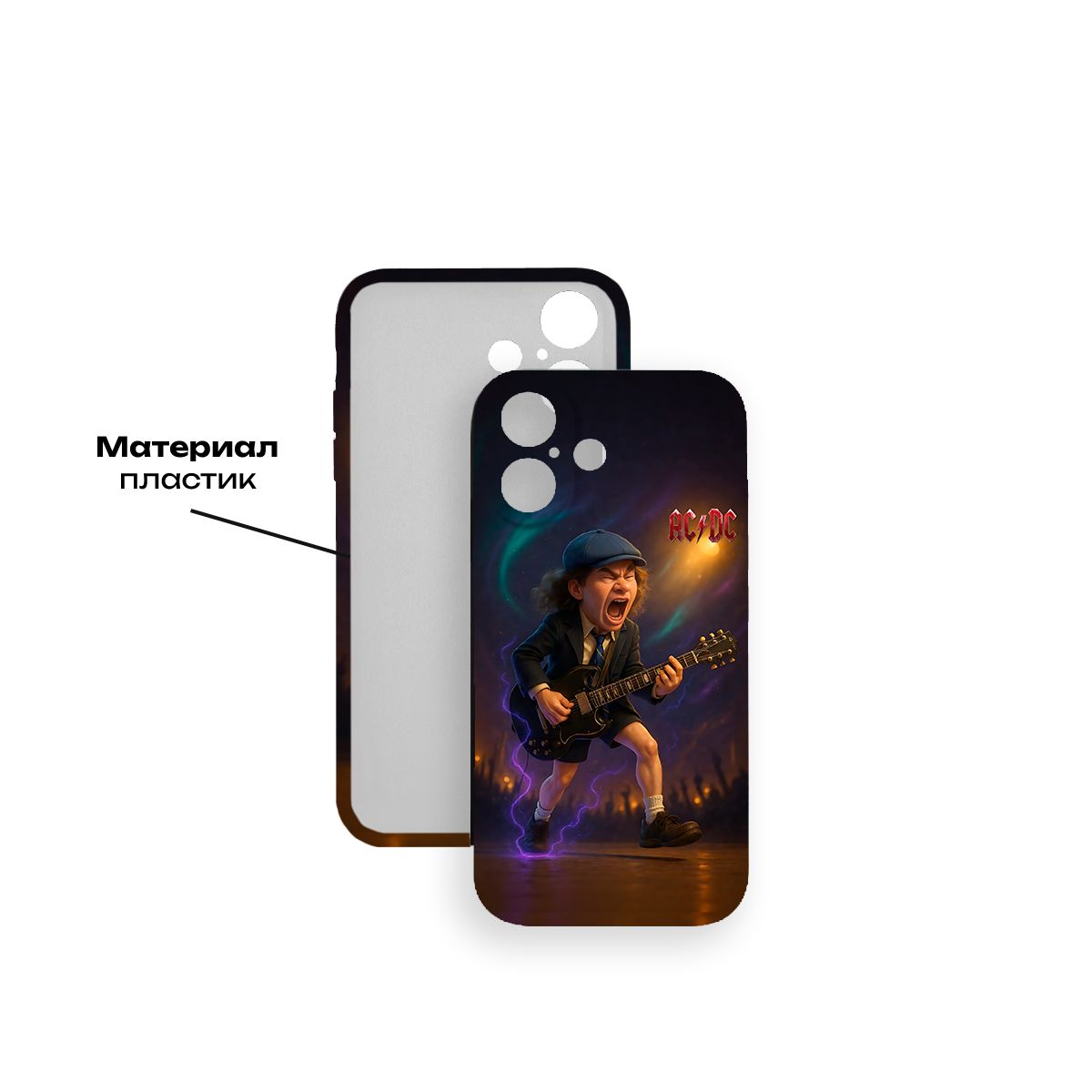 Чехол на iPhone 16 Plus Музыка AC/DC — фото 1