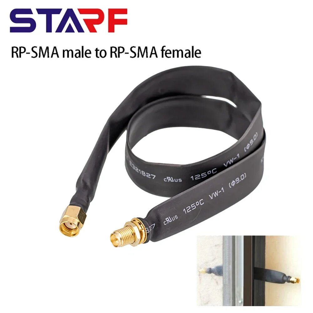 Коаксиальный удлинительный кабель RP-SMA 40см