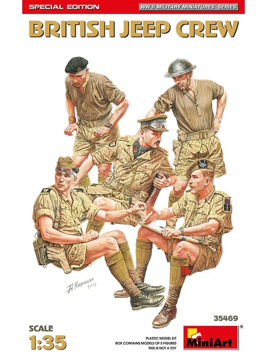 Модель MINIART в сборе 35469 1/35 British Jeep Crew Special Edition