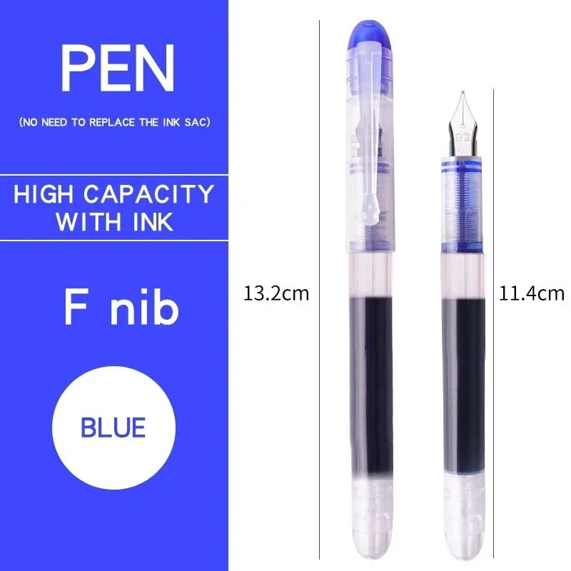 Одноразовые гелевые ручки EF 0.5 мм/0.38 мм Синий, F-Blue 12pcs