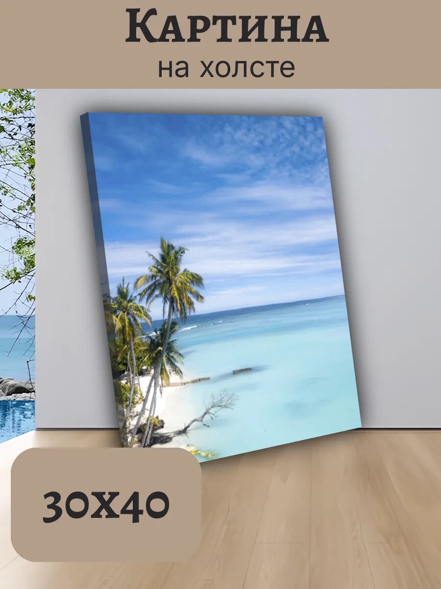 Картина Постер Мальдивы Maldives 30x40 тропический пейзаж