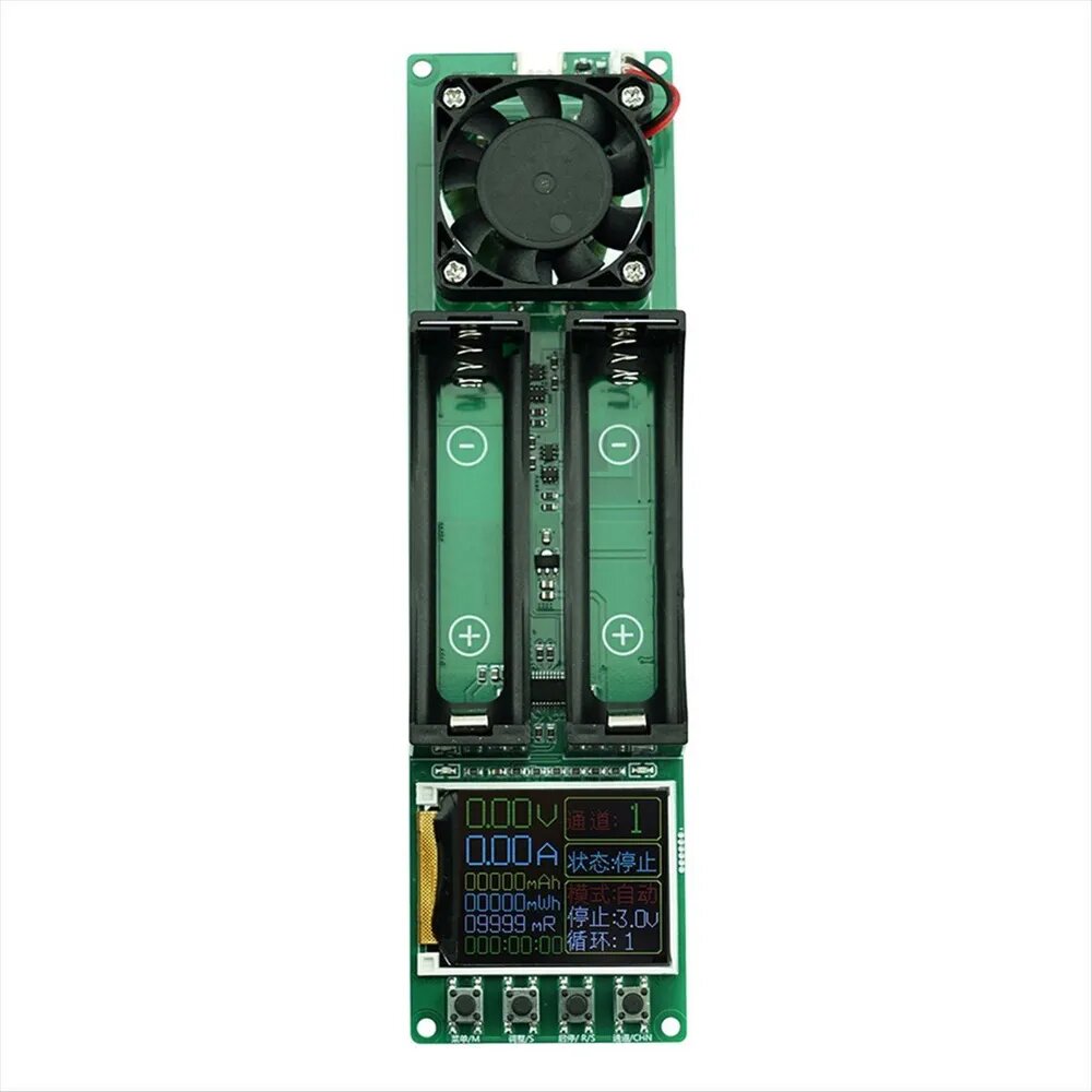 Тестер аккумуляторов с 2 портами Type-C, модуль для проверки емкости литиевых батарей 18650, автоматический детектор внутреннего сопротивления и мощности.