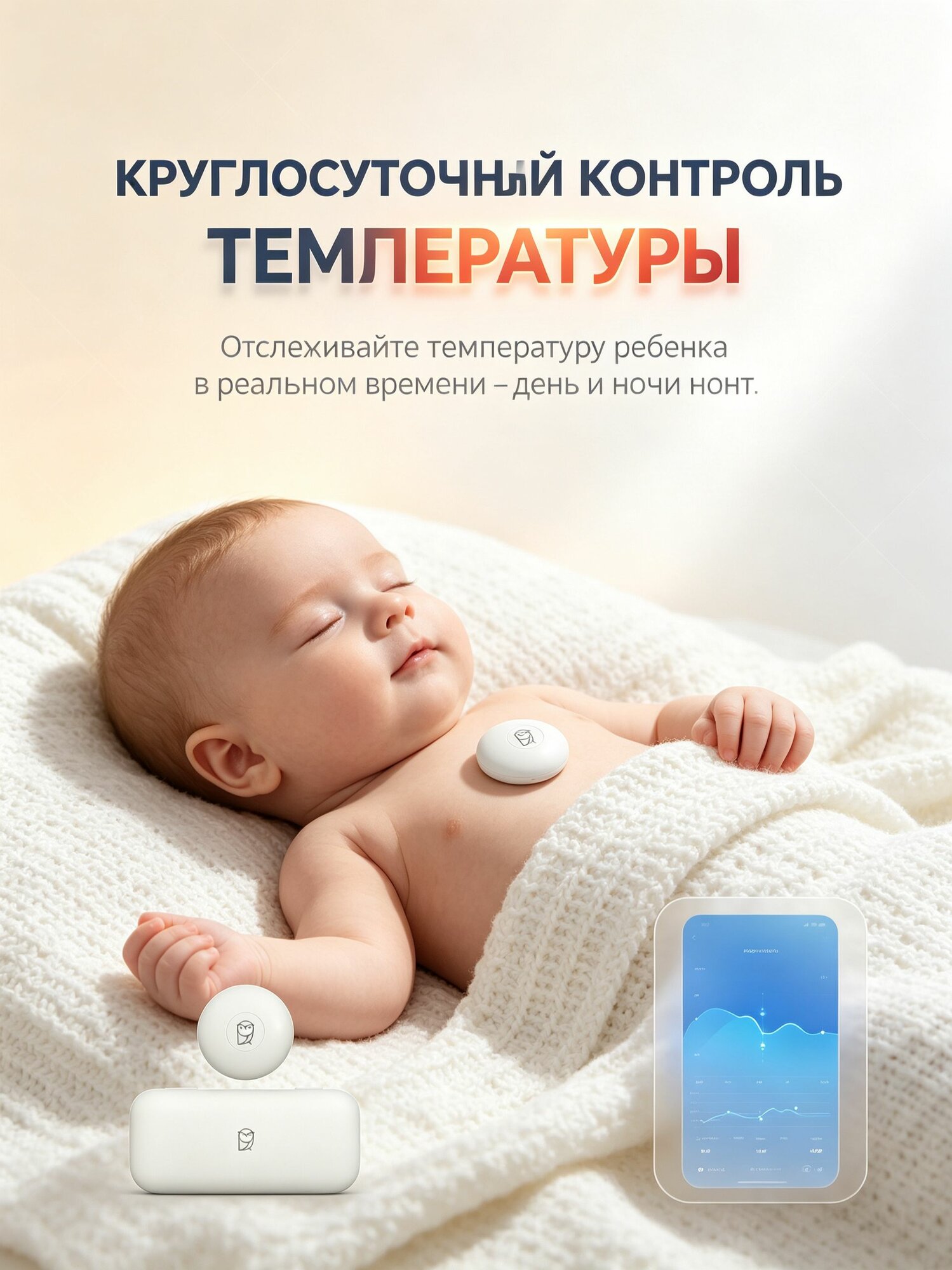 Умный электронный термометр детский