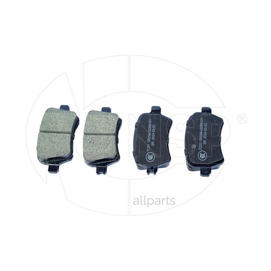NSP NSPRS7N84 Колодки тормозные задниe (керам.) GAC GS3