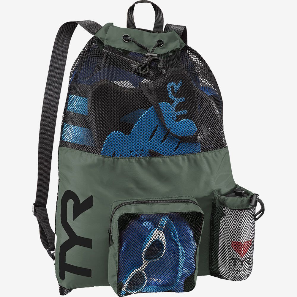 Рюкзак для аксессуаров TYR Big Mesh Mummy Backpack (LBMMB3), цвет Зелёный