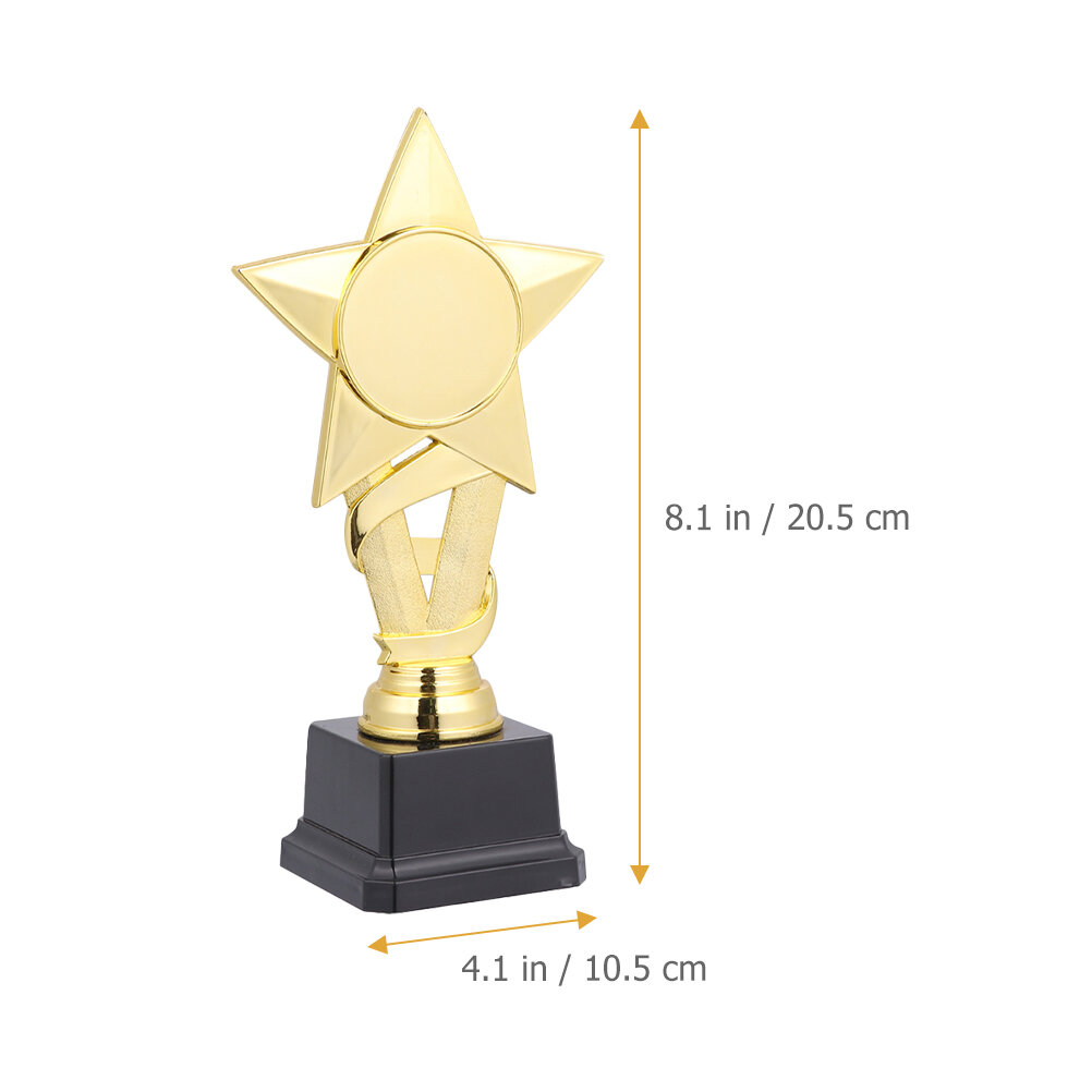 2 Шт Золотые Наградные Кубки Из Пластика Для Победителей Размер 20.5X10.5X6.5Cm