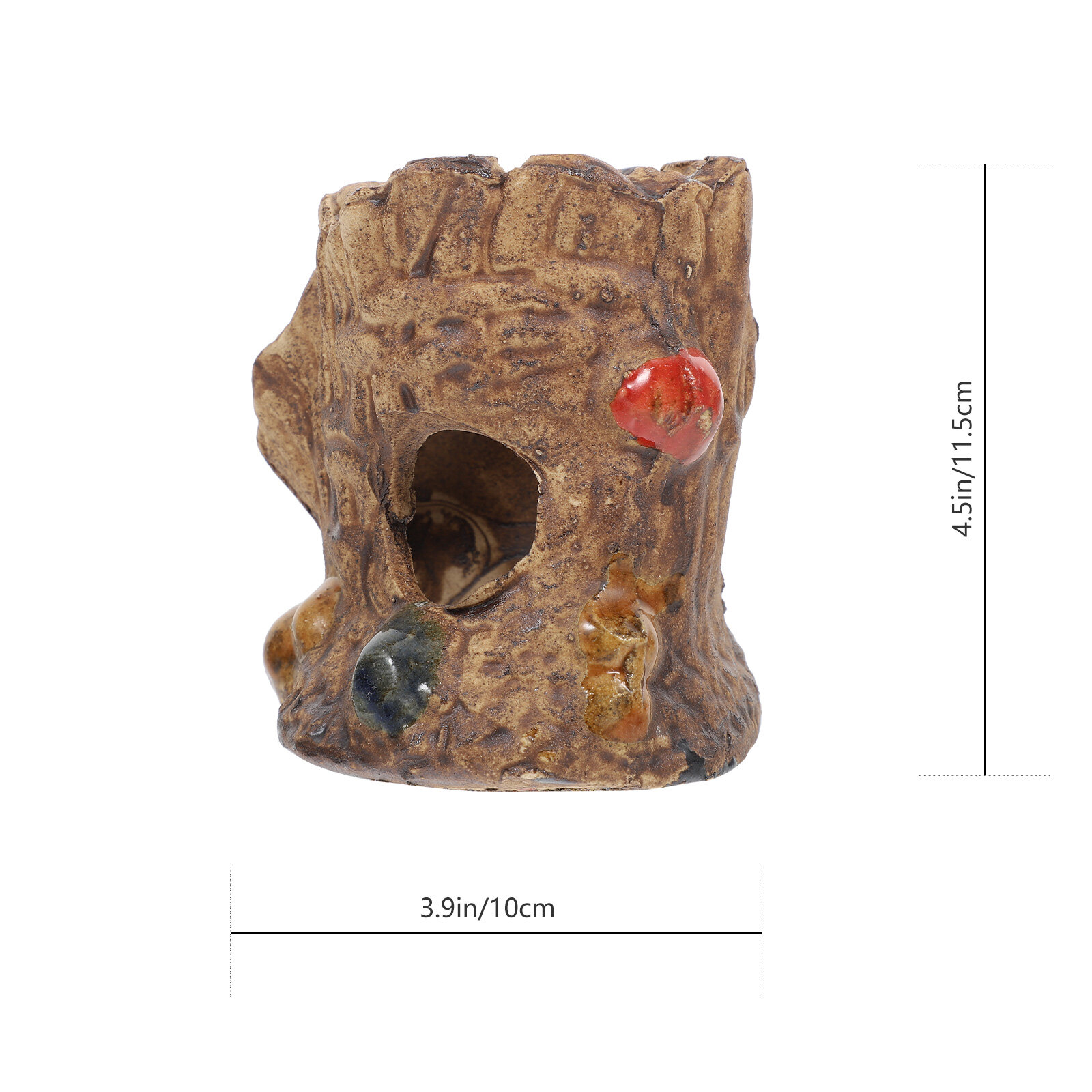 Глиняное Украсшение Для Аквариума Реалистичное Укрытие Для Рыб 11.5X11X10Cm
