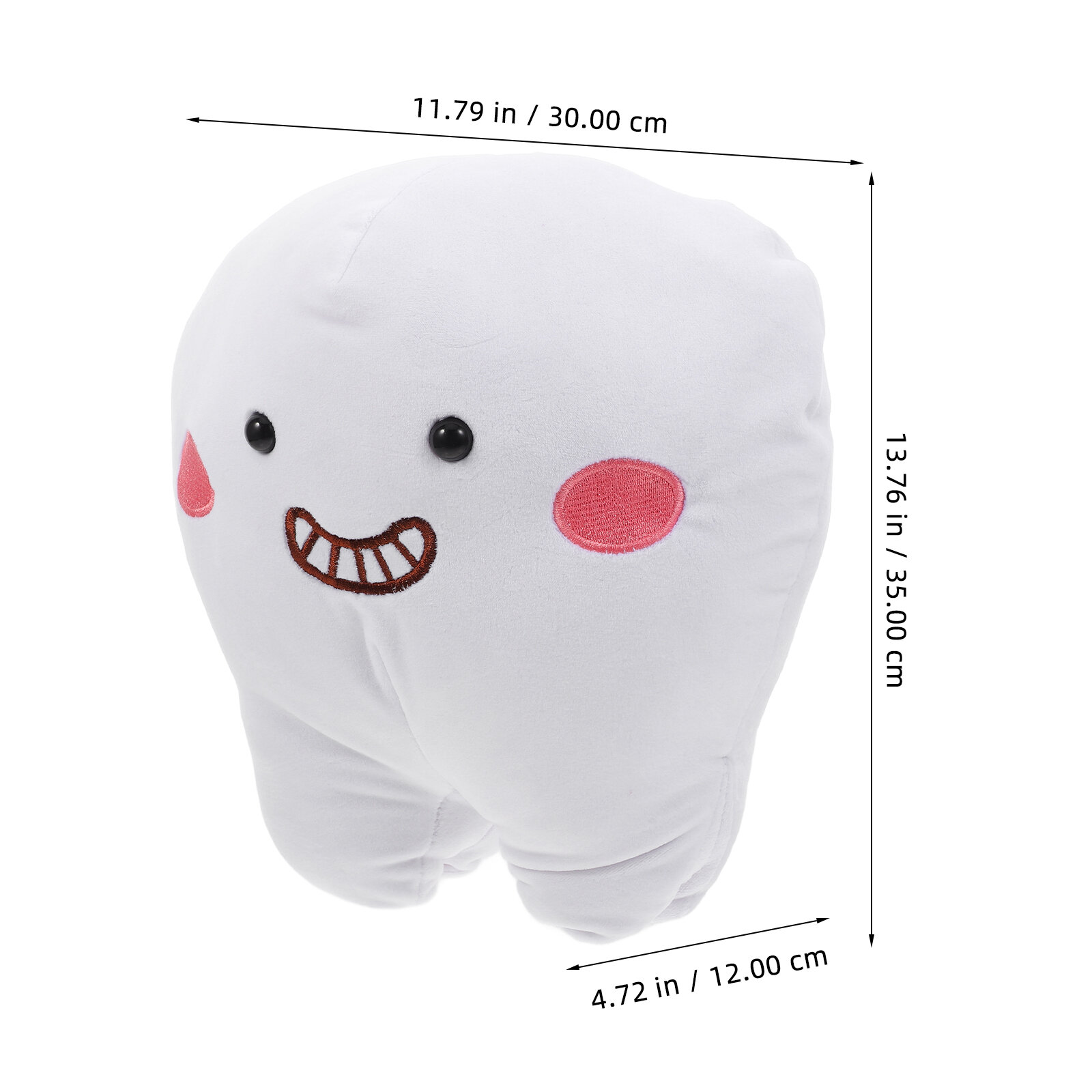 Подушка В Forme Зуба Игрушка Из Мягкого Плюша Белого Цвета 35x30cm