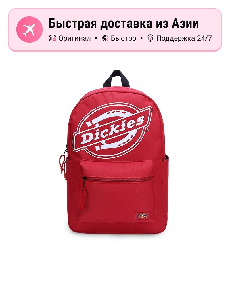 Рюкзак из полиэстера унисекс Dickies Regular, Red Knit Label, красный, стандартный размер