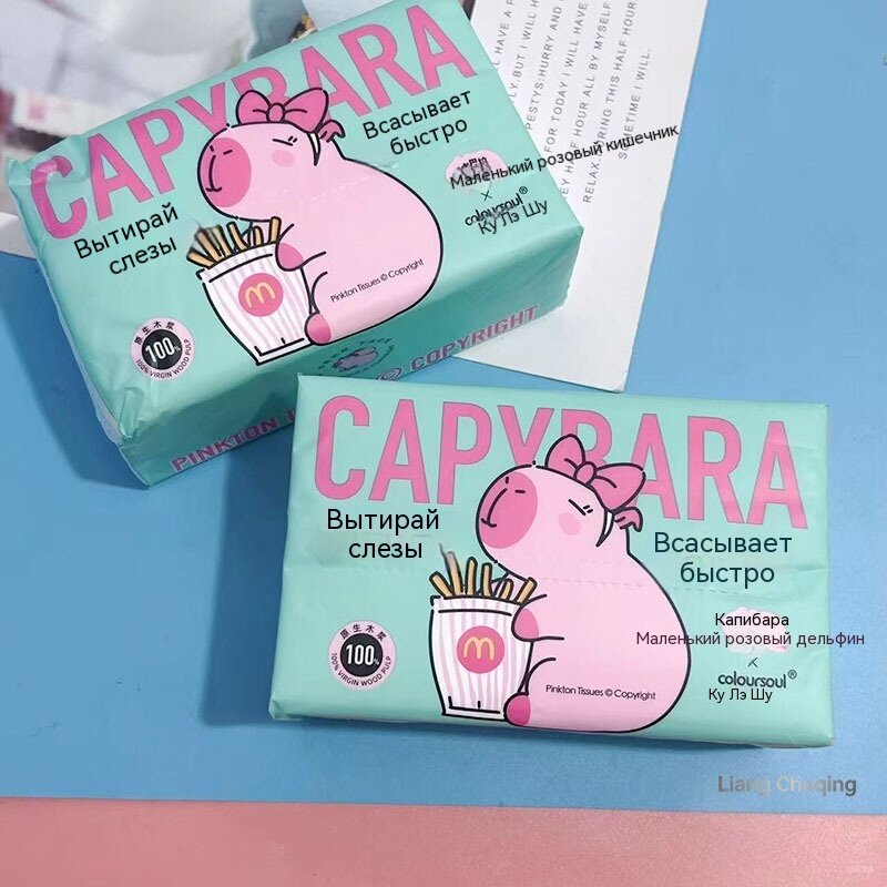 Бумажные салфетки Hello Kitty, 80 штук, большая упаковка для дома, лицевые салфетки, туалетная бумага, столовые салфетки, влагостойкие бумажные салфетки, туалетная бумага, ручная бумага