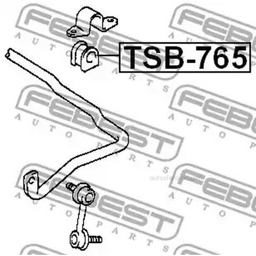 FEBEST TSB765 Втулка переднего стабилизатора d23