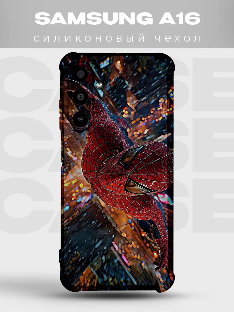 Чехол на Samsung A16 Человек-паук комикс spider man марвел