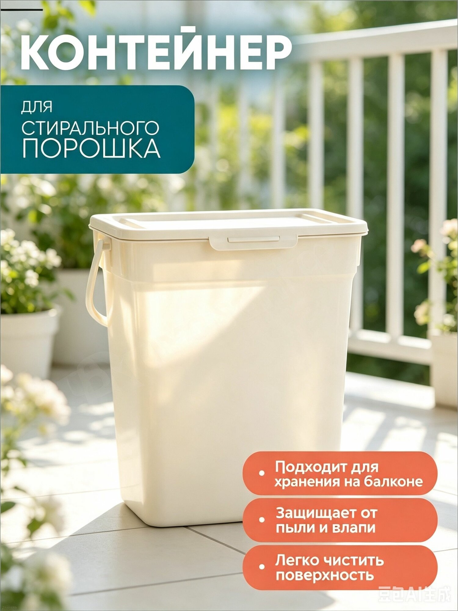 Контейнер для стирального порошка 6 л 1 шт