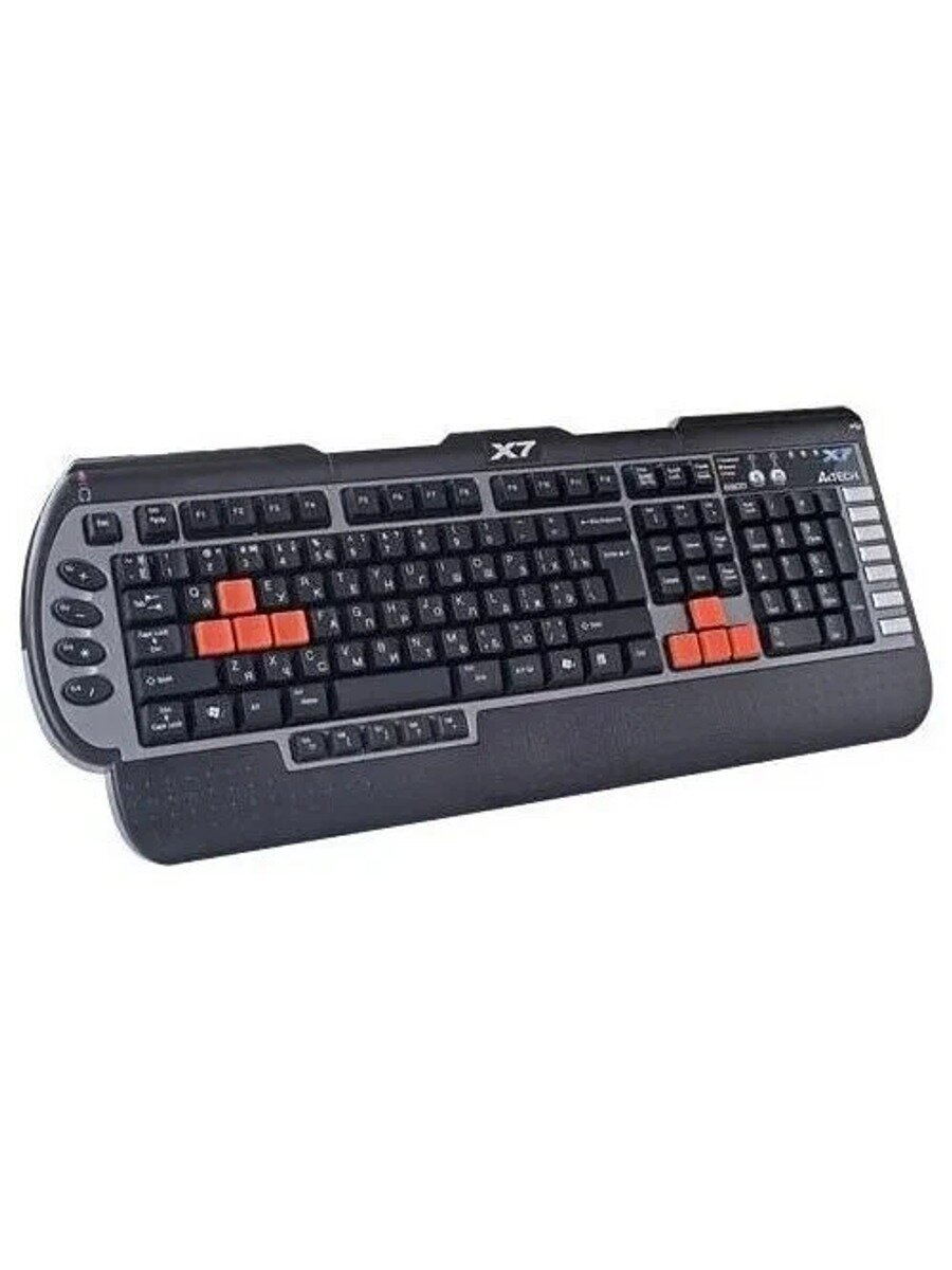 Клавиатура A4Tech X7 проводная игровая с дополнительными клавишами и подставкой для рук