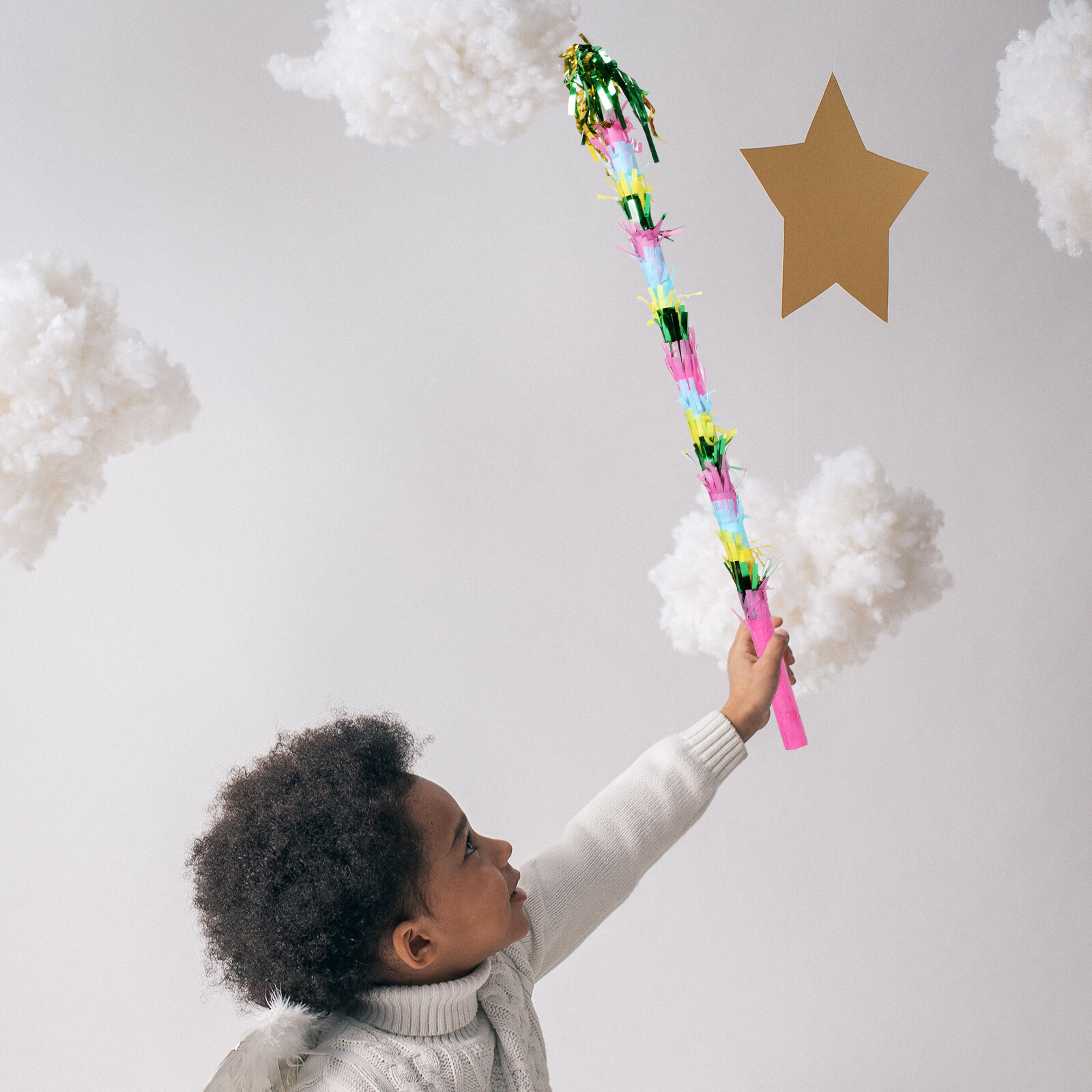 Детская Палка Для Пинаты 2 Штуки Многоцветная Палка Для Дня Рождения И Праздников Размер 59.00X2.10X2.10Cm