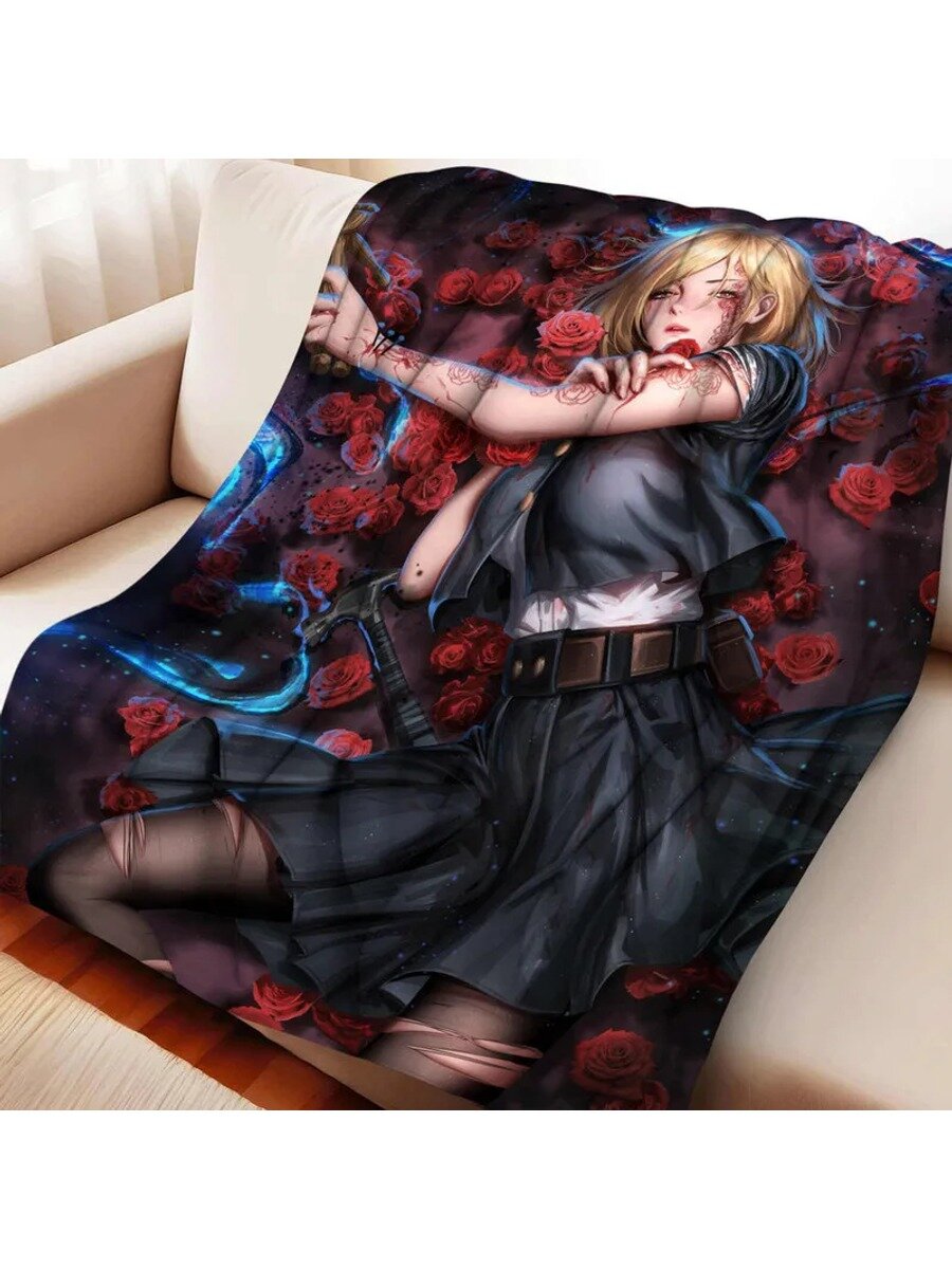 RQHOME Плед плюшевый, с фотопринтом , Фланель, 200 см х 150 см