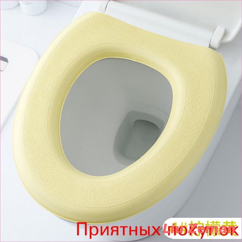 Сиденье для унитаза мягкое водонепроницаемое из ЭВА, теплое на зиму, легко очищается, противоскользящая накладка на унитаз универсальный размер, к