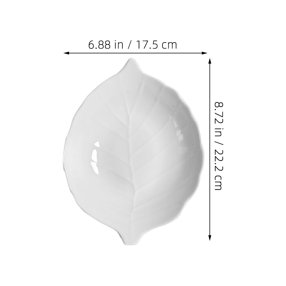 Белый Керамический Поднос Для Фруктов И Снеков 22.20X7.80X6.50Cm