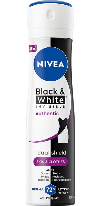 Дезодорант Nivea Black&White Invisible Authentic, 150 мл