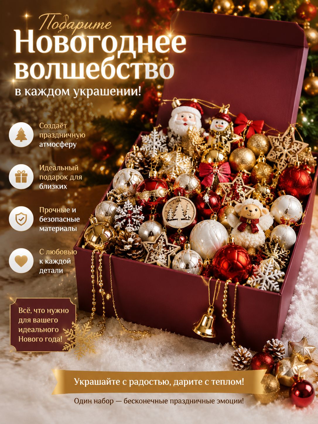 Набор подвесок для Рождественской елки