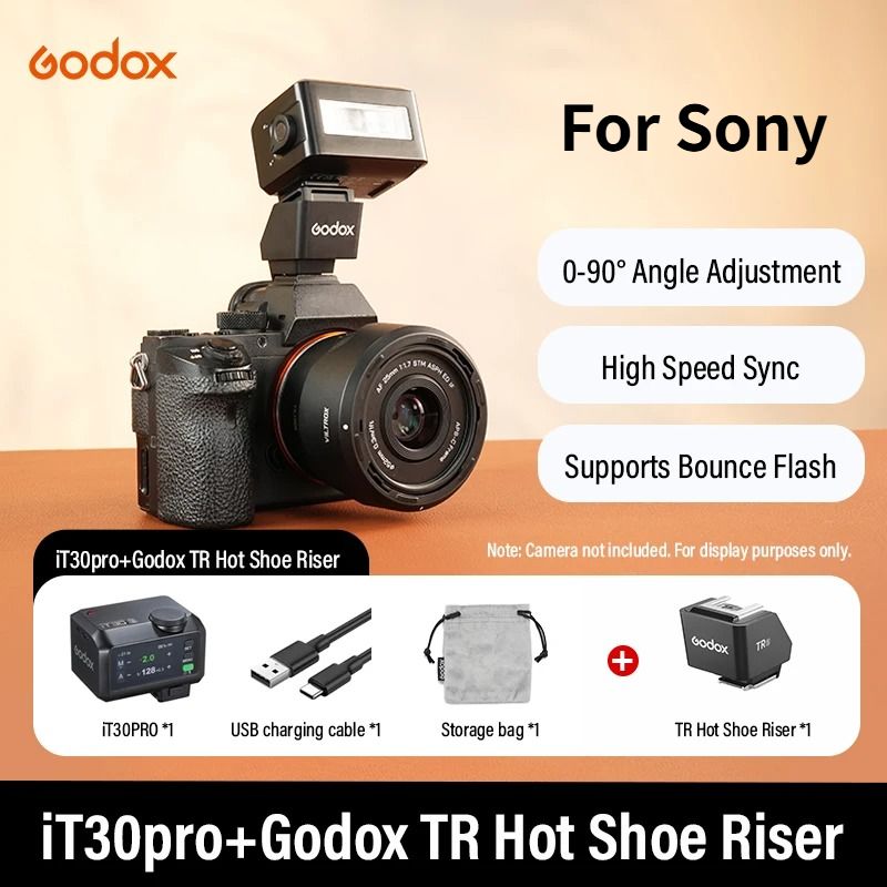 Godox IT30 Pro Мини-вспышка TTL, 2,8-дюймовый сенсорный экран, беспроводная вспышка для камеры 2.4G, автоматическая экспозиция