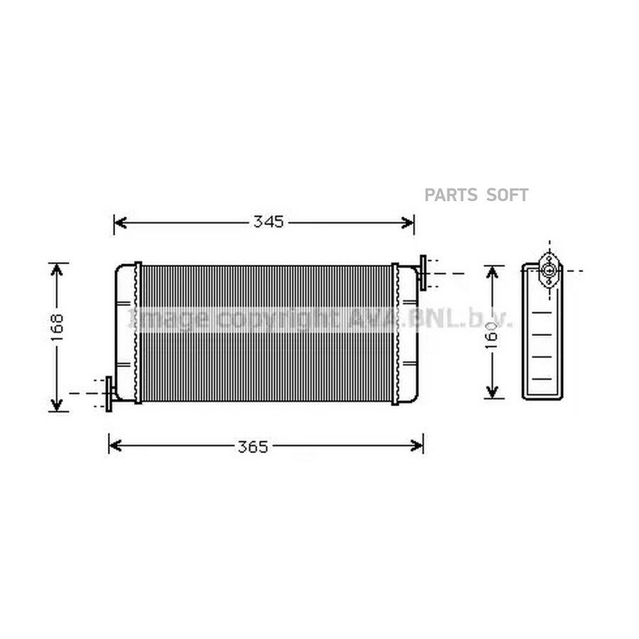 Радиатор печки от официального дистрибьютора, AVA, артикул MSA6109