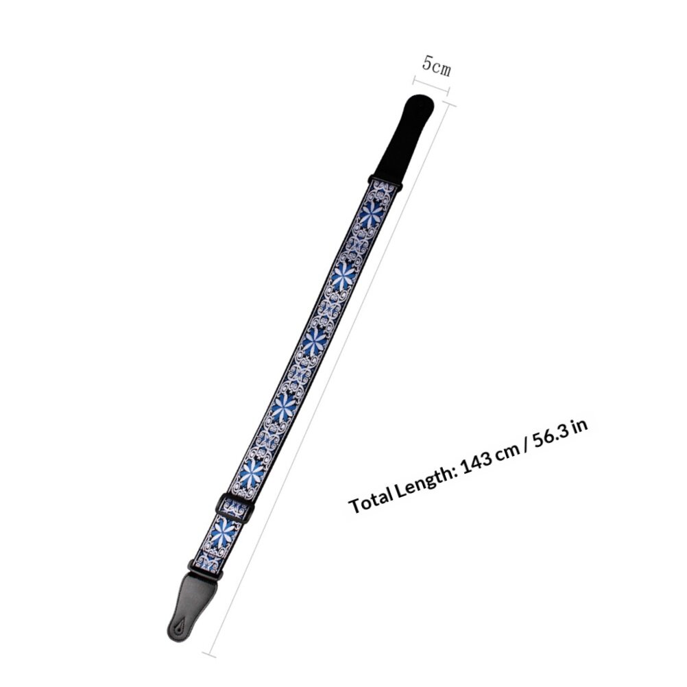 Гитарный Ремень С_Adjustable Длиной И Узорами Для Разных Типов Гитар 143x5x1cm