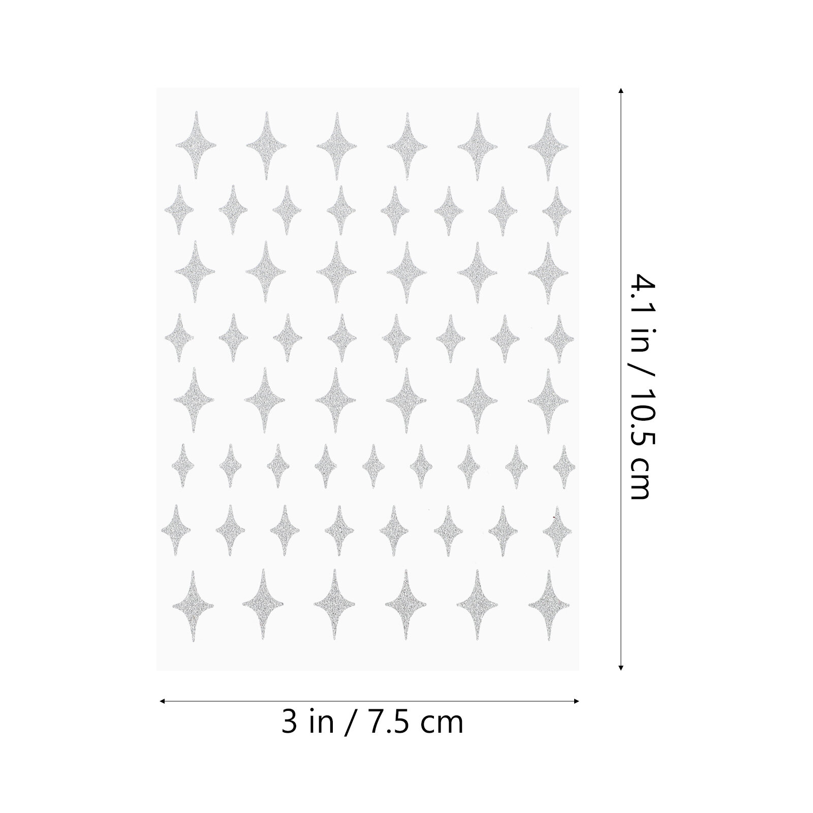 5 Листов Наклейки Для Ногтей Виниловые Стикер Декор Серебро 10 5X7 5X0 01Cm
