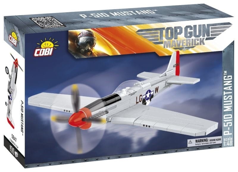 Конструктор Cobi Top Gun Maverick P-51D Mustang, 1:48, 150 элементов, темно-синий