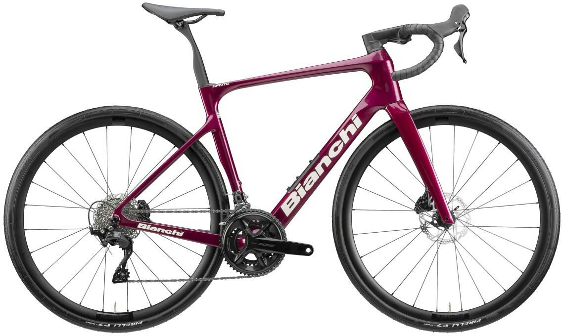 Велосипед Bianchi Infinito 105, рама 57 см (175-185 см), бордовый
