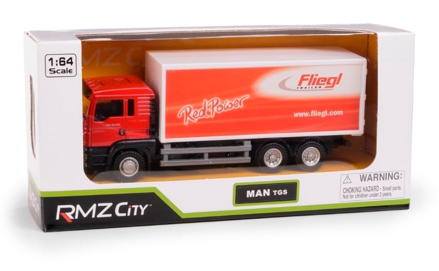 Игрушечная машинка Daffi RMZ City Scania Fliegl, 1:64, красный