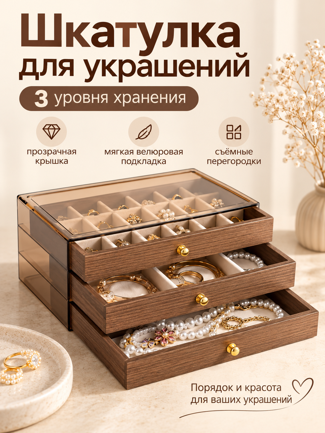 Шкатулка - комод, товар для дома, удобная вещь, полезный аксессуар